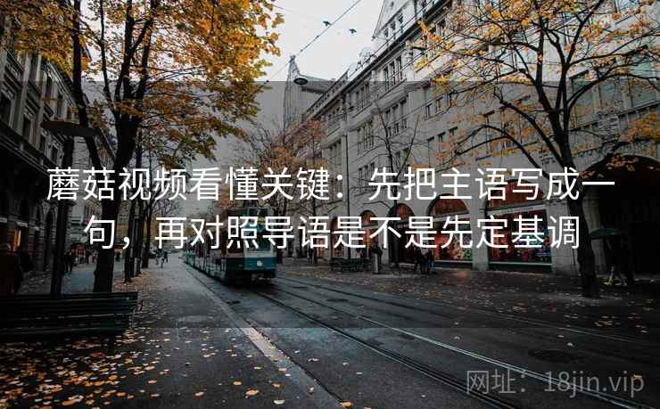 蘑菇视频看懂关键：先把主语写成一句，再对照导语是不是先定基调